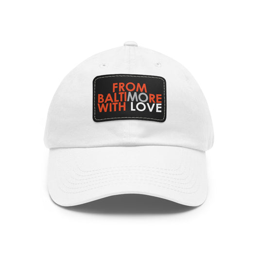MO Love Dad Hat with Leather Patch (Rectangle)