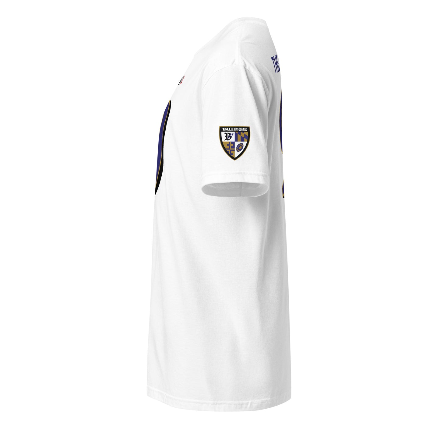 Black Ravens Fan Favorite 9 from Baltimore With Love™ logo on a sports-themed graphic for Ravens fans.