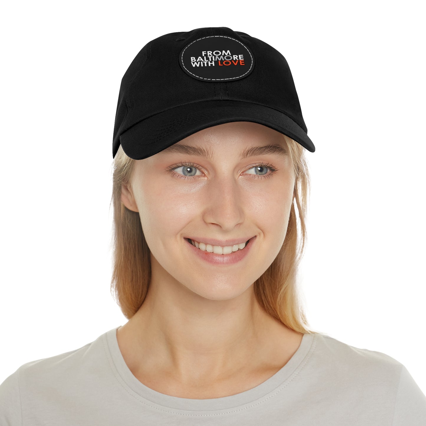MO Love Dad Hat with Leather Patch (Round) - From Baltimore With Love™