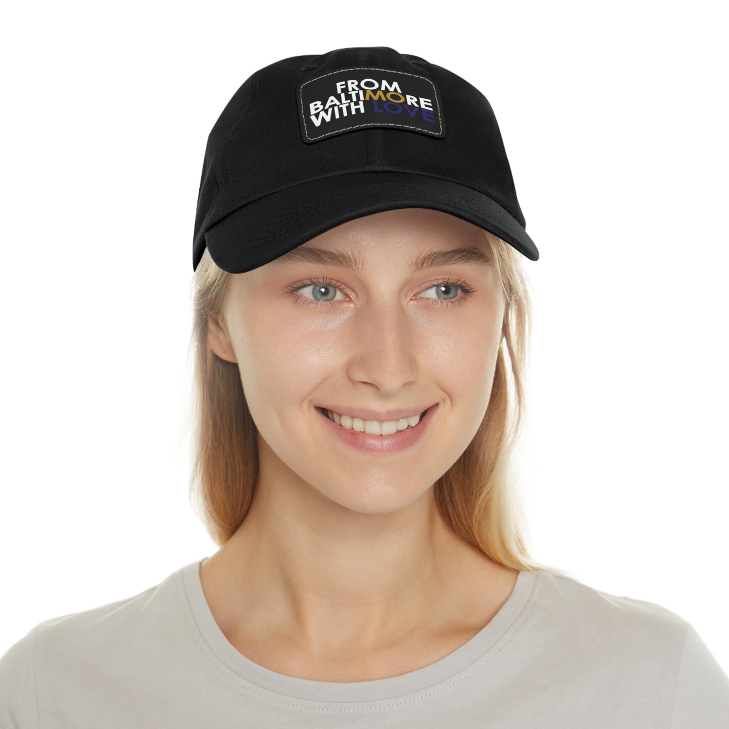 MO Love Dad Hat with Leather Patch (Rectangle) - From Baltimore With Love™