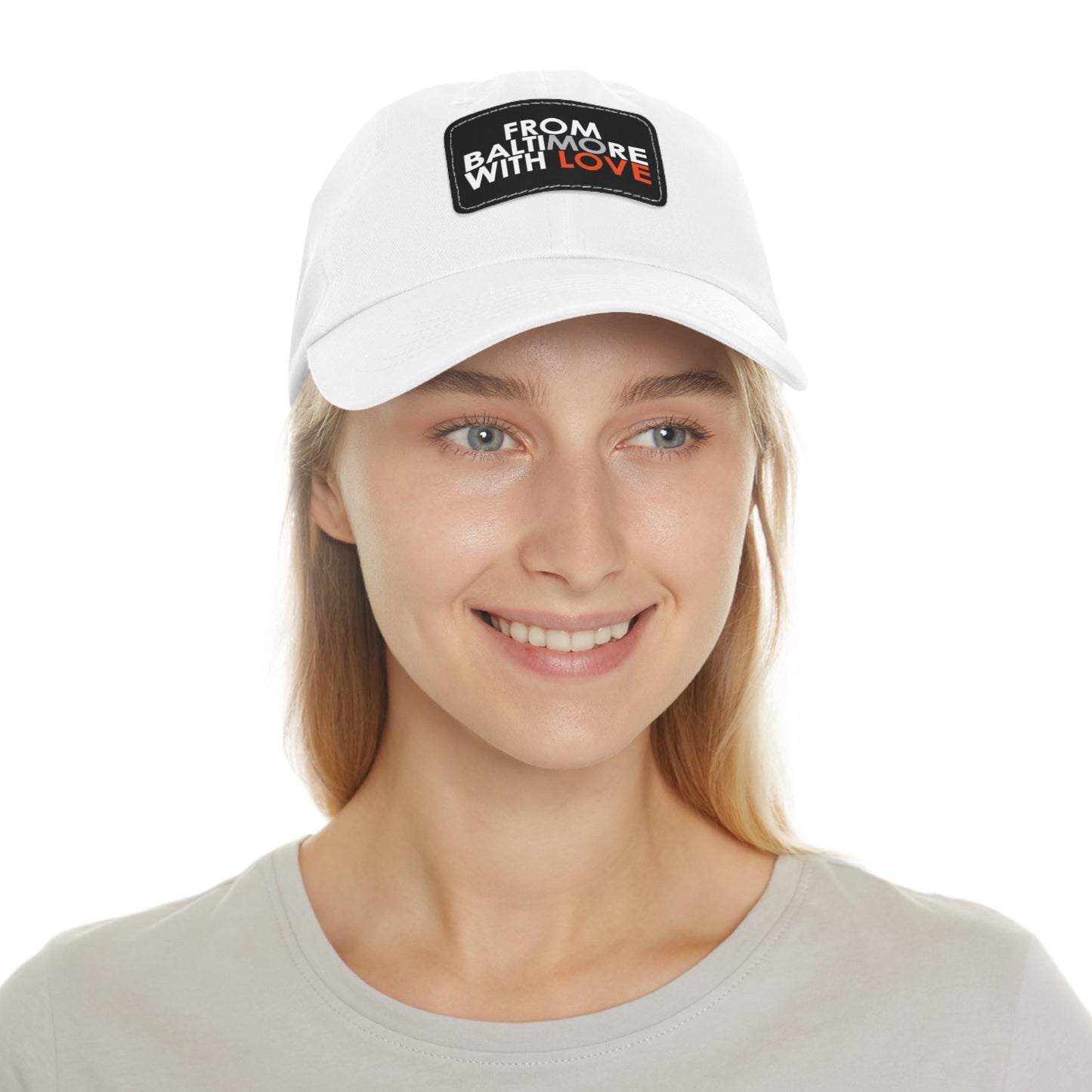 MO Love Dad Hat with Leather Patch (Rectangle) - From Baltimore With Love™