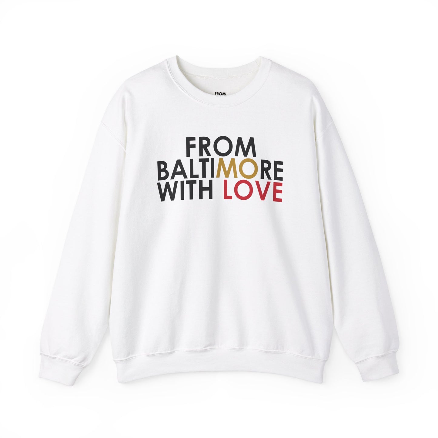 Ravens Crewneck White/Red Love