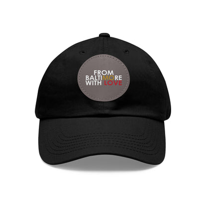 MO Love Dad Hat with Leather Patch (Round)