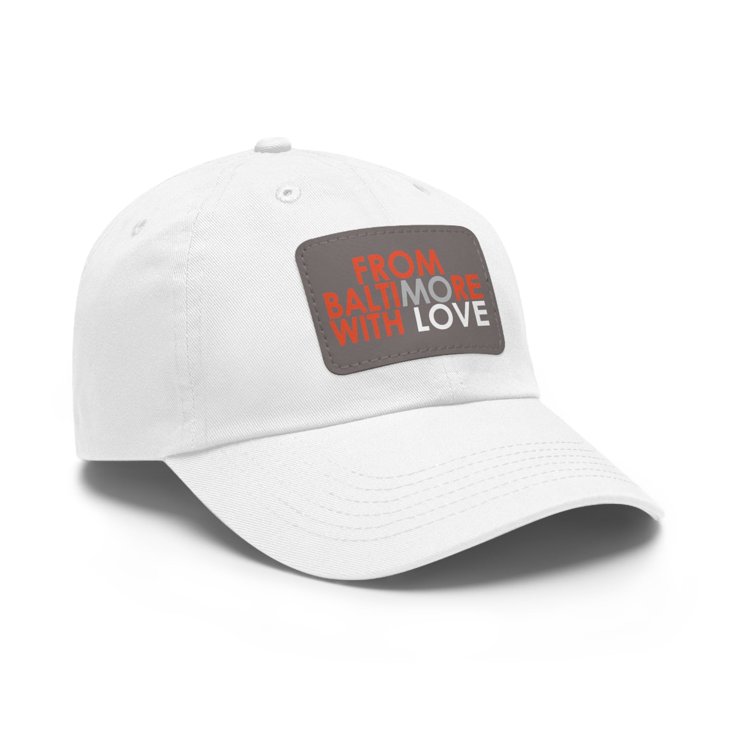 MO Love Dad Hat with Leather Patch (Rectangle)