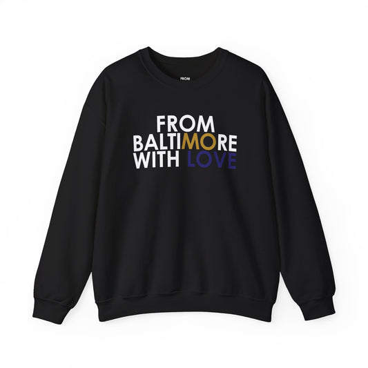 Ravens Crewneck Black/Purple Love