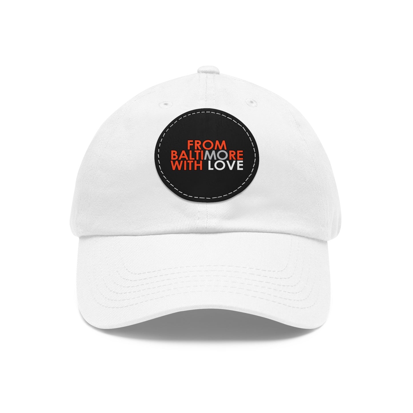 MO Love Dad Hat with Leather Patch (Round)