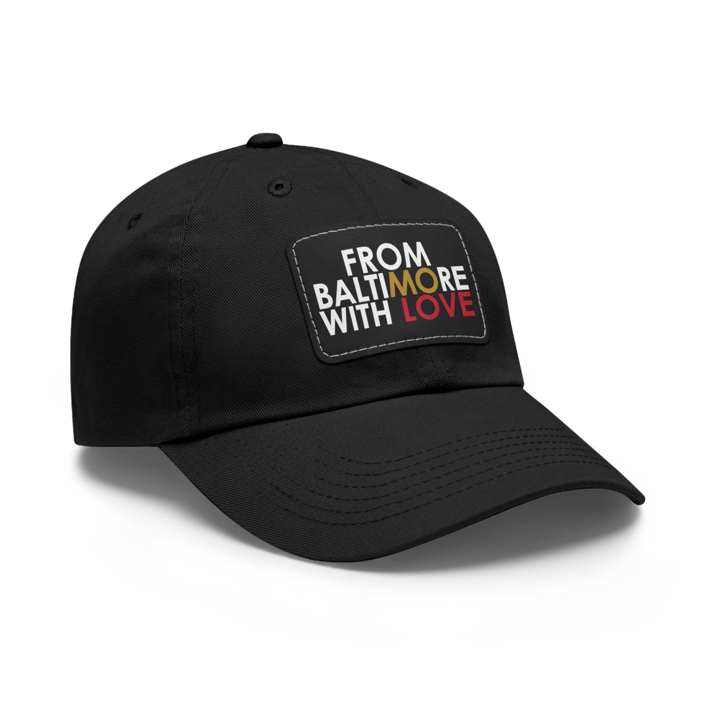 MO Love Dad Hat with Leather Patch (Rectangle)