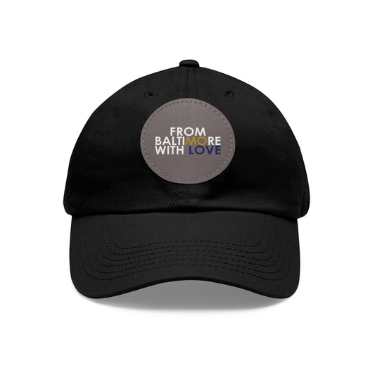 MO Love Dad Hat with Leather Patch (Round)