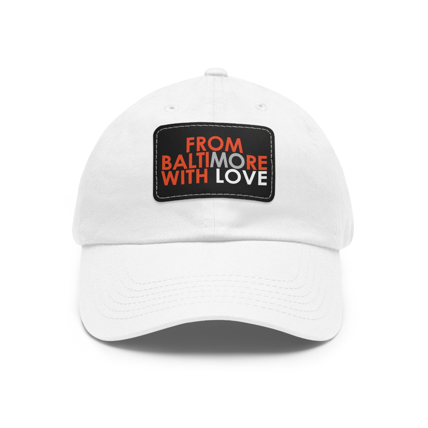 MO Love Dad Hat with Leather Patch (Rectangle)