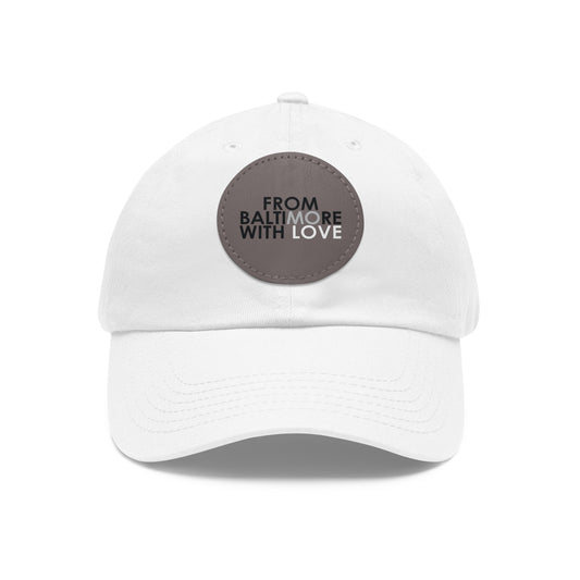 MO Love Dad Hat with Leather Patch (Round)