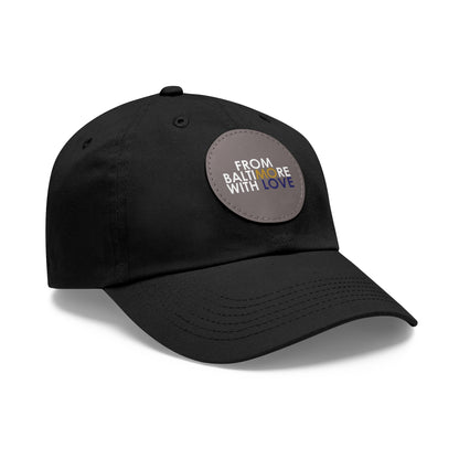 MO Love Dad Hat with Leather Patch (Round)