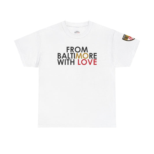 Ravens T-shirt White-Red Love