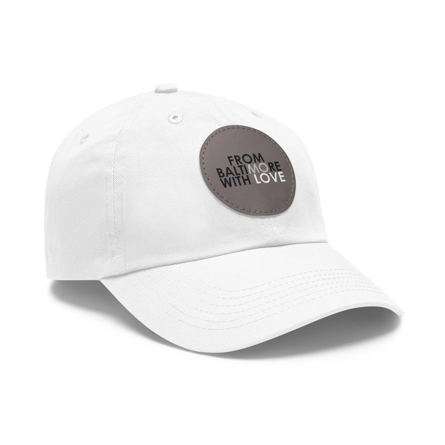 MO Love Dad Hat with Leather Patch (Round)