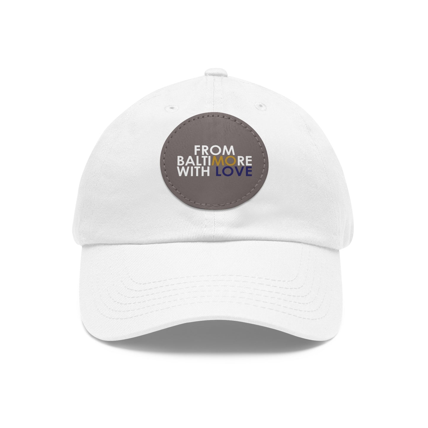 MO Love Dad Hat with Leather Patch (Round)