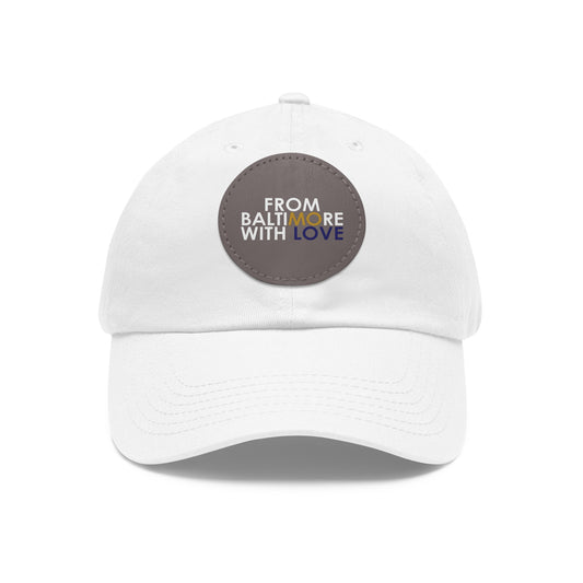 MO Love Dad Hat with Leather Patch (Round)