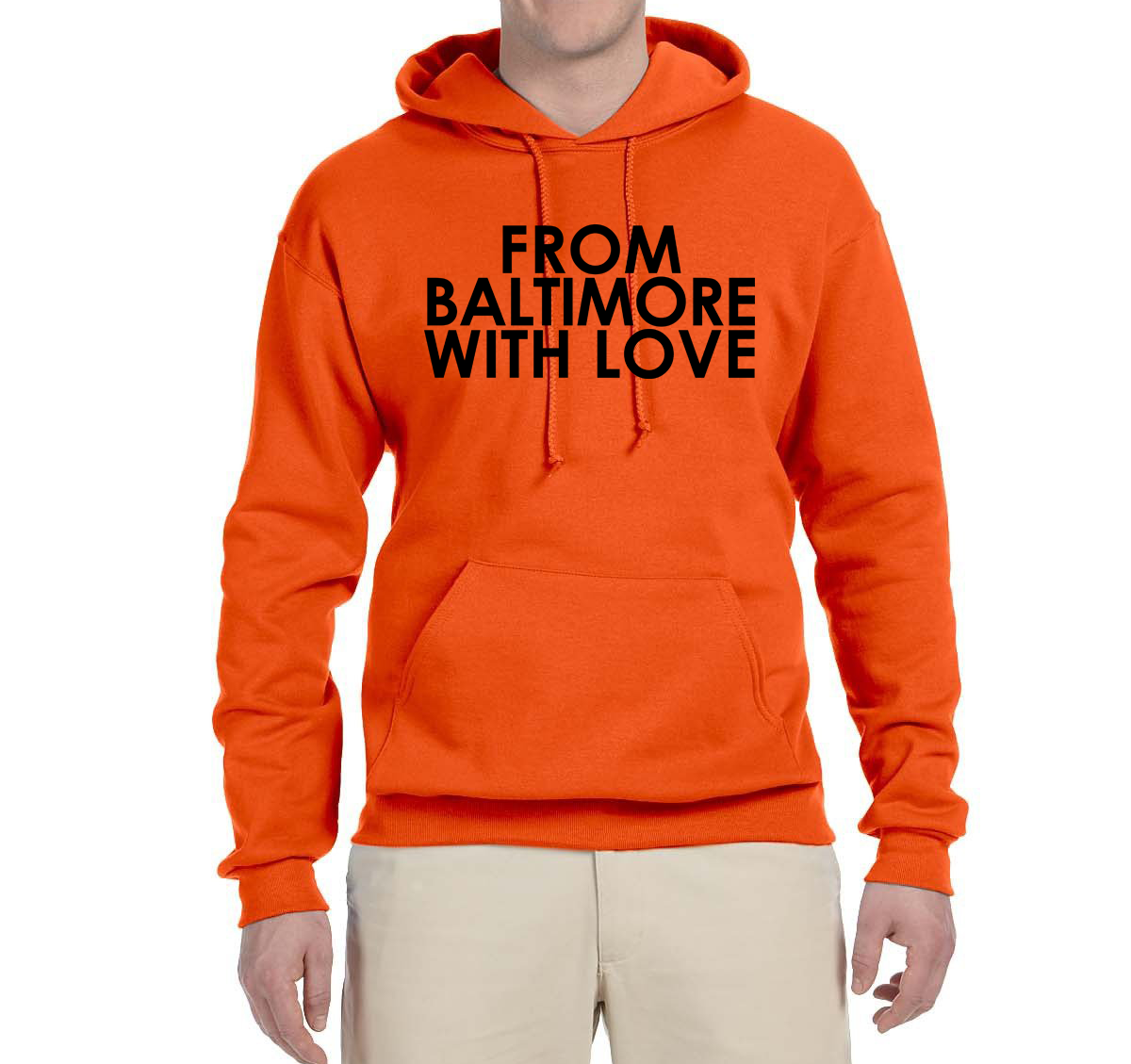 FROM BALTIMORE WITH LOVE “Lets Go!” Orange HOODIE