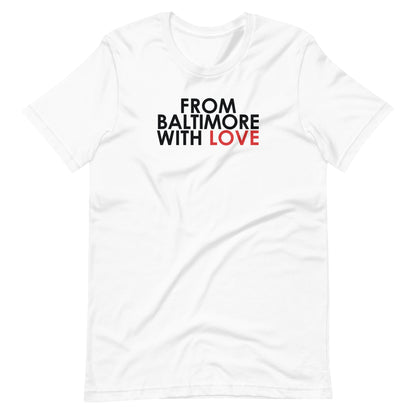 Black Classic T-shirt from Baltimore With Love™ featuring a simple, stylish design and comfortable fit.