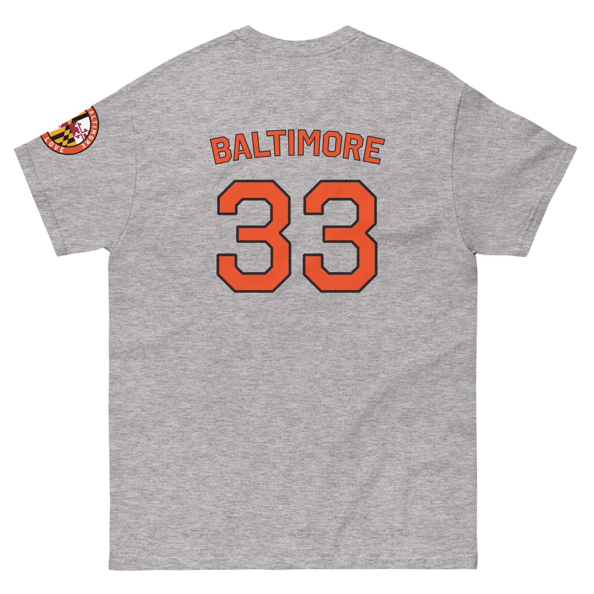 Black O's Fan T-shirt by From Baltimore With Love™, featuring bold fan logo on the front.