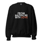 Black Orioles crewneck sweatshirt by From Baltimore With Love™, featuring Orioles team logo on the front.