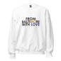Black Ravens Crewneck sweatshirt from From Baltimore With Love™ featuring Ravens team logo and design.