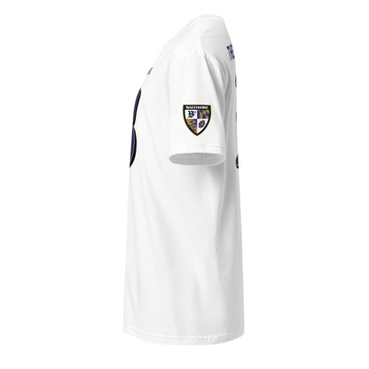 White Ravens Fan Favorite unisex T-shirt from From Baltimore With Love™, featuring a soft, casual style for Ravens supporters.