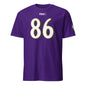 Purple Ravens Fan Favorite unisex soft-style T-shirt from Baltimore With Love™, front view showing team logo and design.