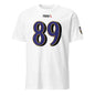 Unisex white Ravens Fan Favorite T-shirt by From Baltimore With Love™, featuring a soft cotton fabric and team logo on the front.