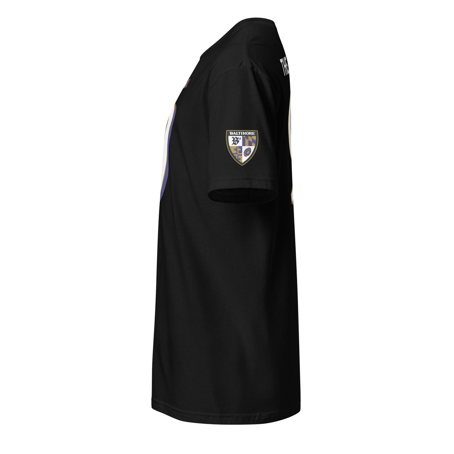 Black Ravens Fan Favorite 9 jersey from From Baltimore With Love™, featuring team logo and number on the front.