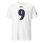 Black Ravens Fan Favorite 9 from Baltimore With Love™ logo on a shirt or apparel item, showcasing team pride and brand design.