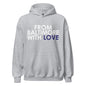 Purple Love Hoodie from Baltimore With Love in purple and white, featuring a cozy design and bold "Purple Reign" branding.
