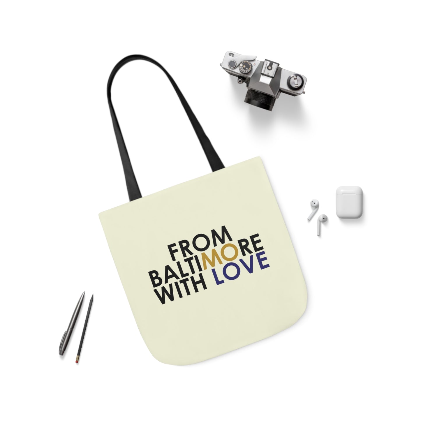 Cream with Black Straps Gold/Purple - From Baltimore With Love™