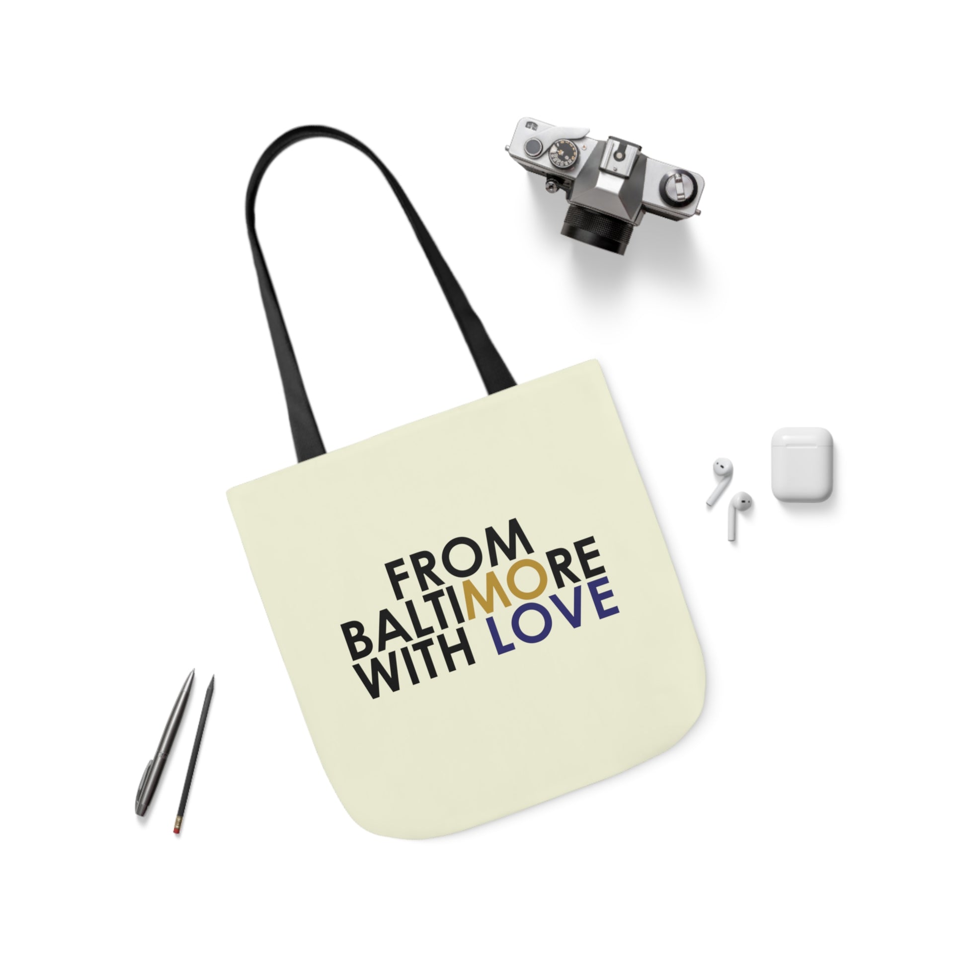 Cream with Black Straps Gold/Purple - From Baltimore With Love™