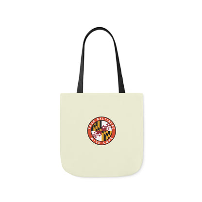 Gray and orange Orioles tote bag with printed logo, made of durable fabric, designed for casual accessories and everyday use.