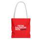 TOTE BAG RED WITH BLACK STRAPS - From Baltimore With Love™