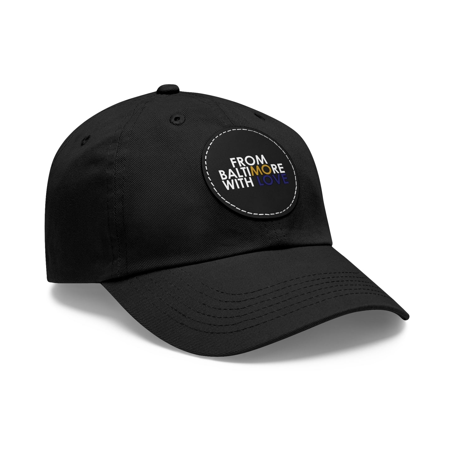 MO Love Dad Hat with Leather Patch (Round) - From Baltimore With Love™