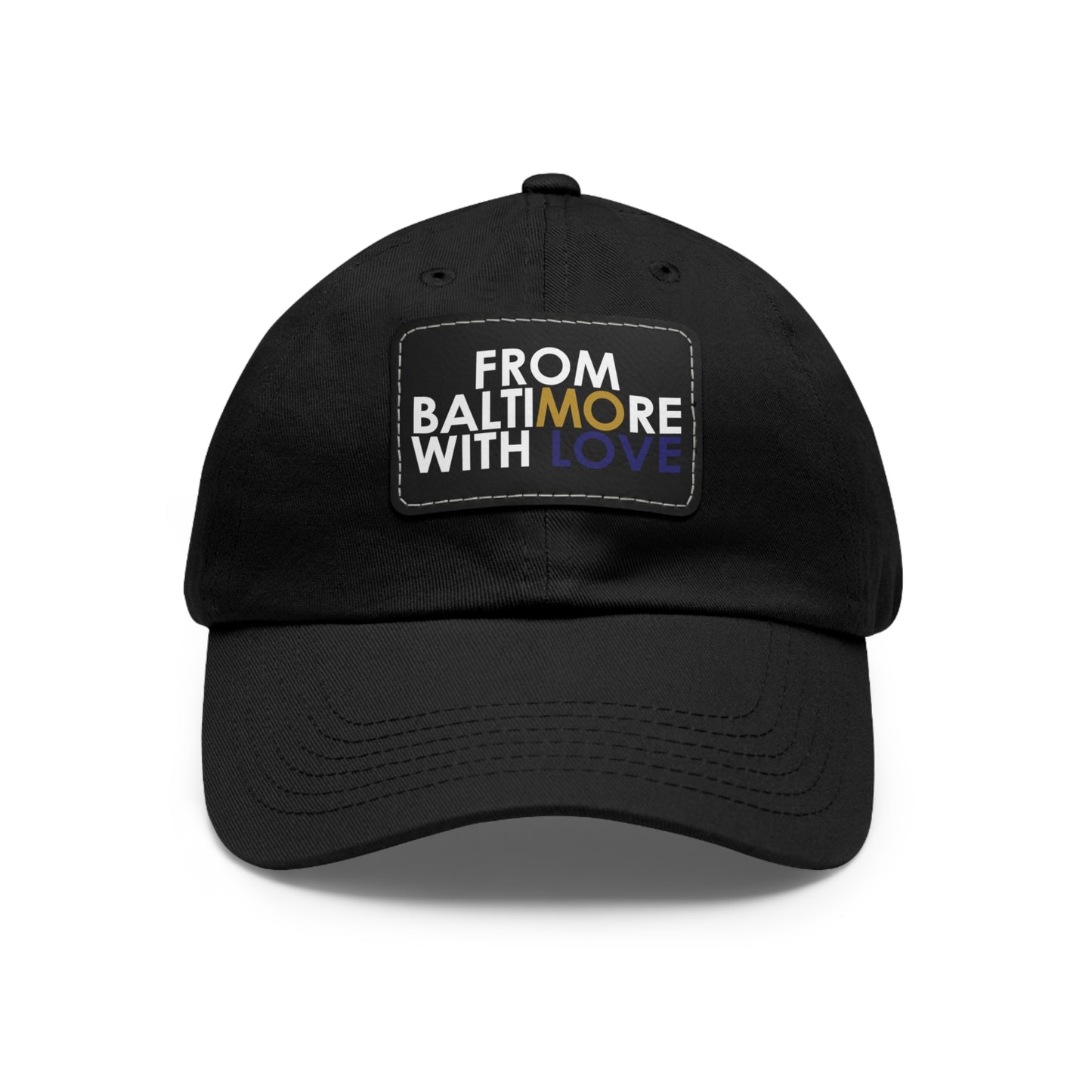 MO Love Dad Hat with Leather Patch (Rectangle) - From Baltimore With Love™