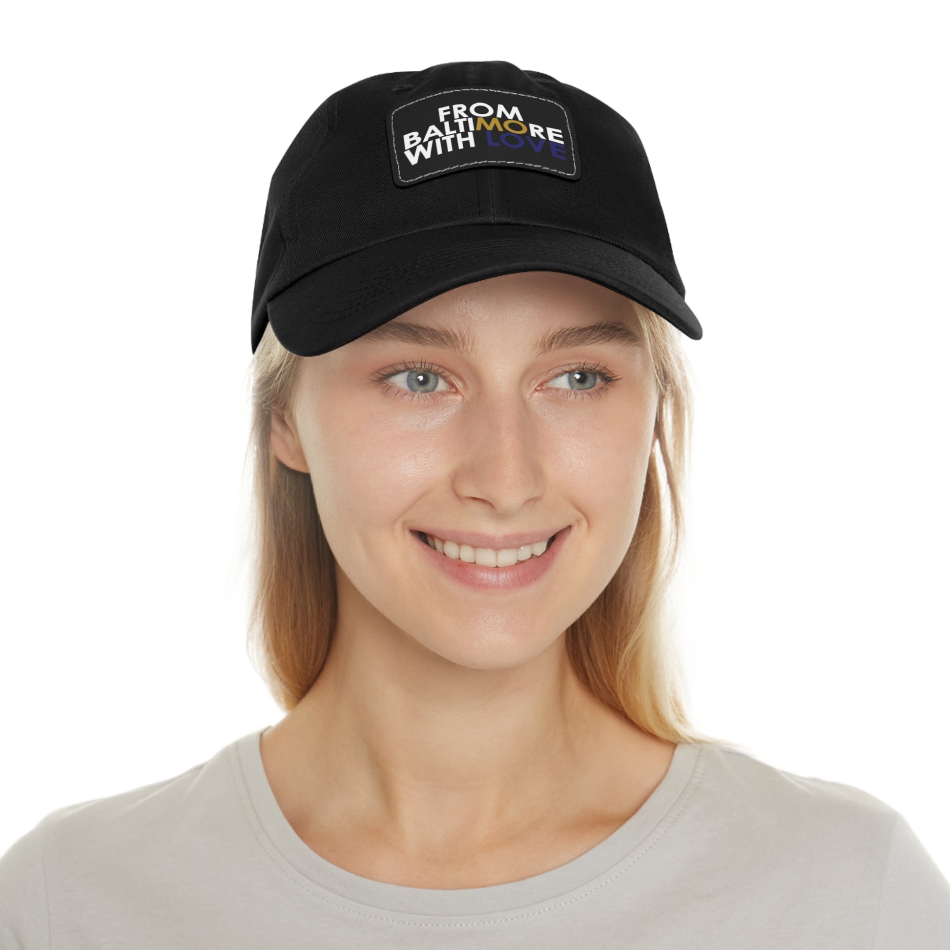 MO Love Dad Hat with Leather Patch (Rectangle) - From Baltimore With Love™