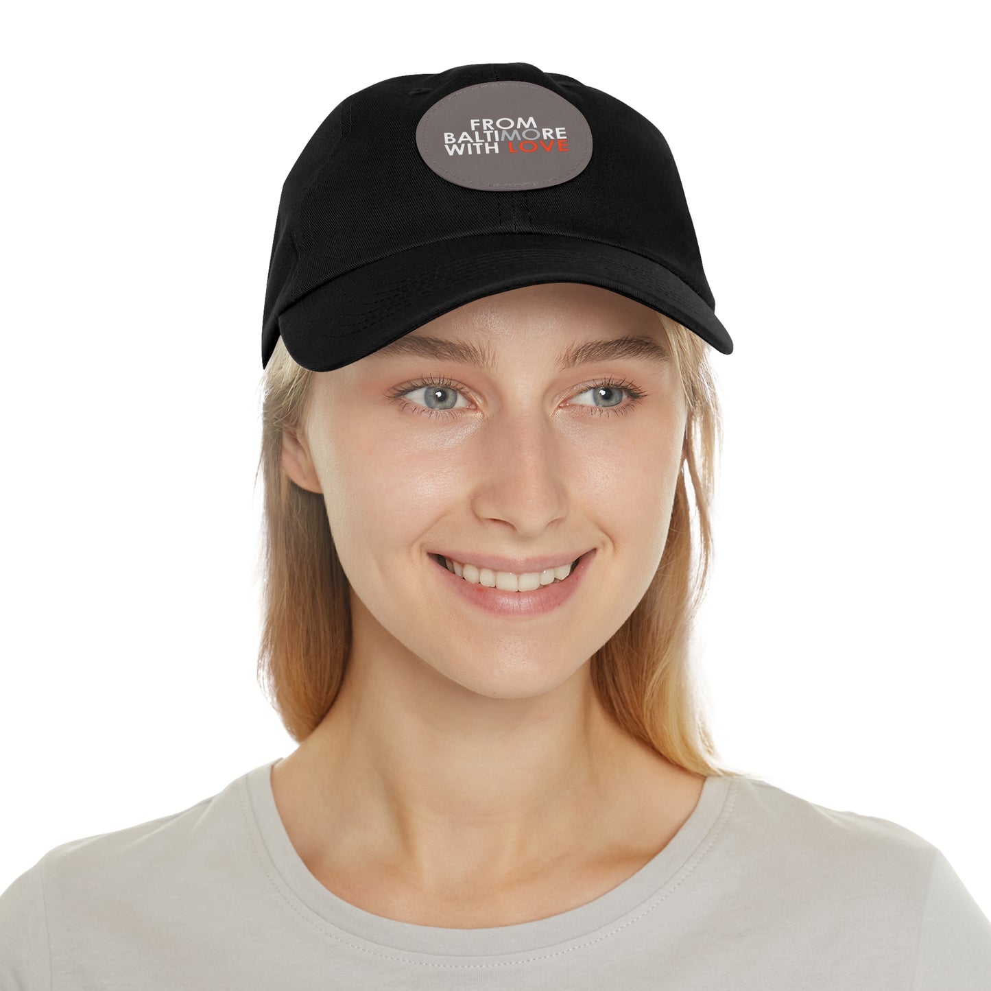 MO Love Dad Hat with Leather Patch (Round) - From Baltimore With Love™
