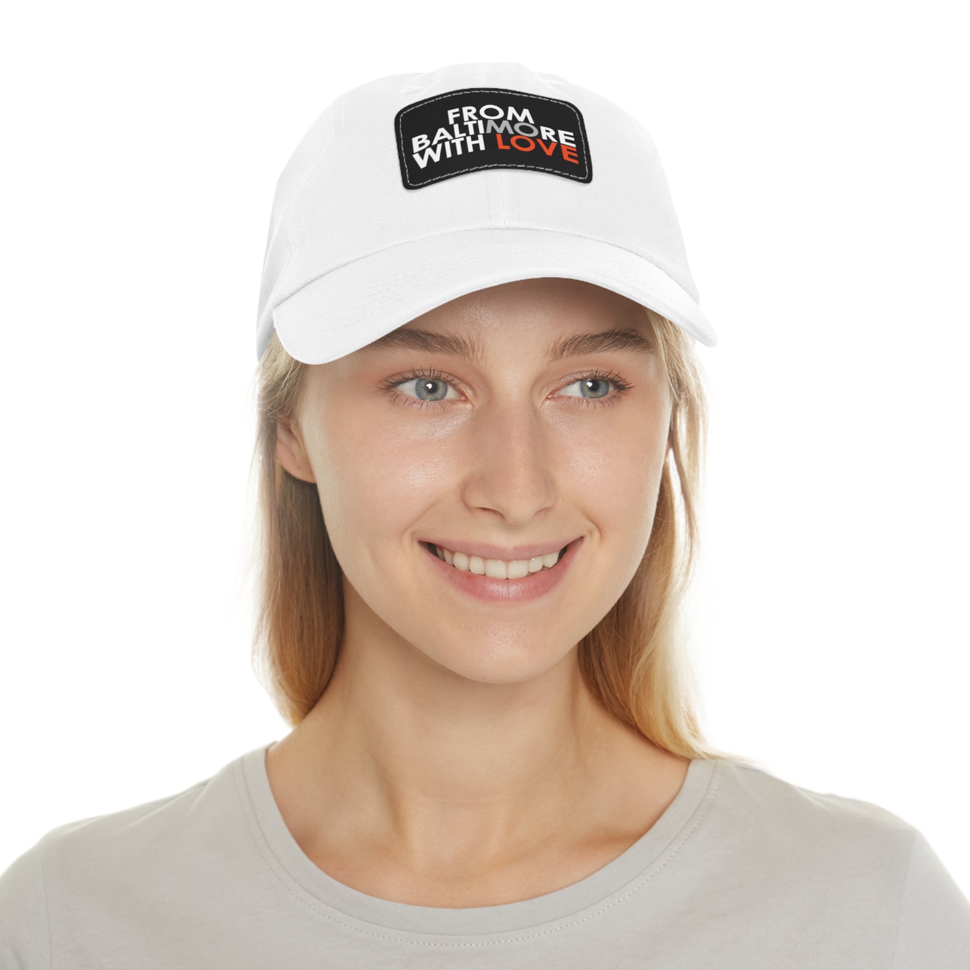 MO Love Dad Hat with Leather Patch (Rectangle) - From Baltimore With Love™