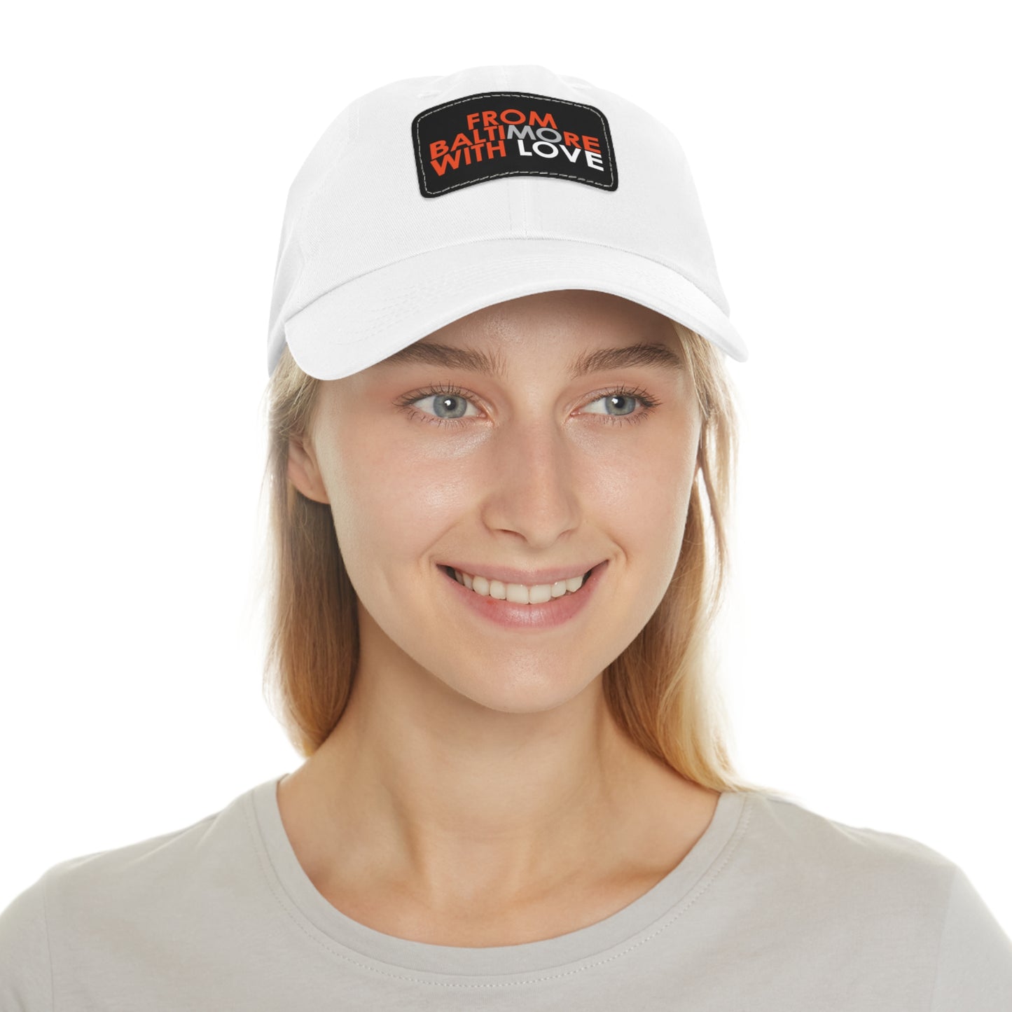 MO Love Dad Hat with Leather Patch (Rectangle) - From Baltimore With Love™
