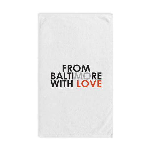 Orioles Hand Towel White - From Baltimore With Love™