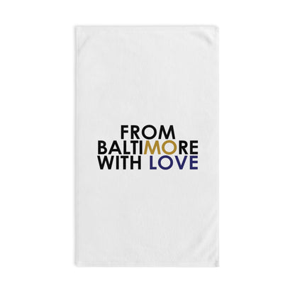 Ravens Hand Towel White - From Baltimore With Love™