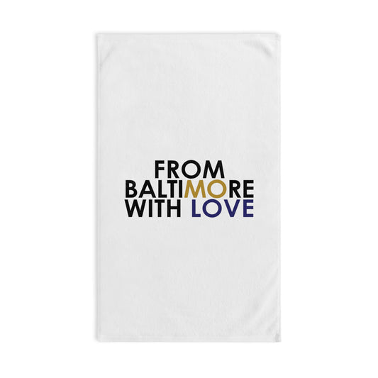 Ravens Hand Towel White - From Baltimore With Love™