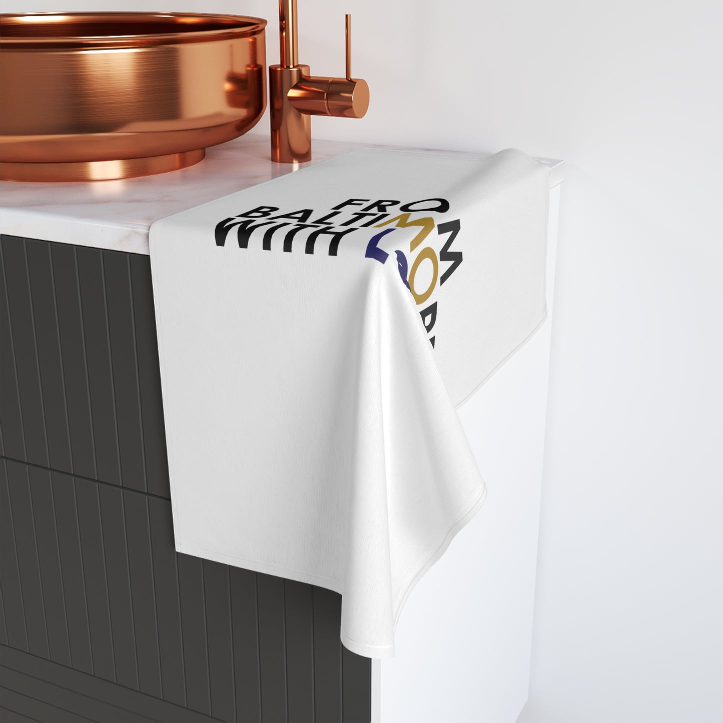 Ravens Hand Towel White - From Baltimore With Love™