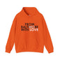 Orange Orioles hoodie by Printify with a soft fabric, featuring team logo and design on the front, ideal for sports fans.