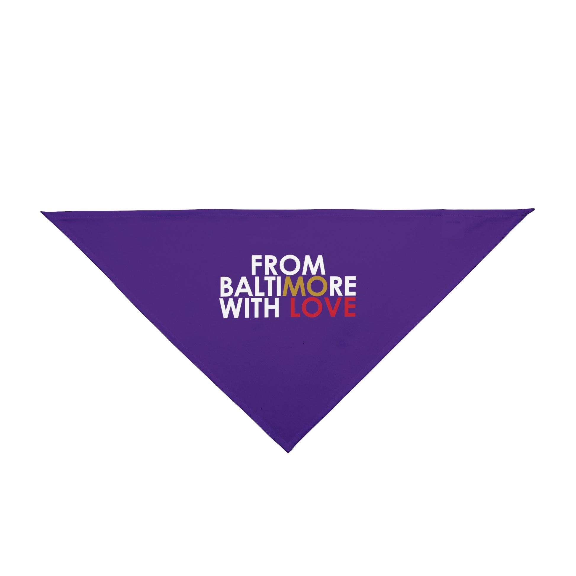 Purple Ravens Pet Bandana from Printify, featuring a stylish design, perfect for pets to wear and showcase their personality.