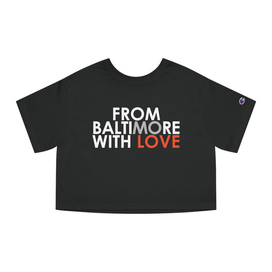 Orioles Cropped T-Shirt Black - From Baltimore With Love™