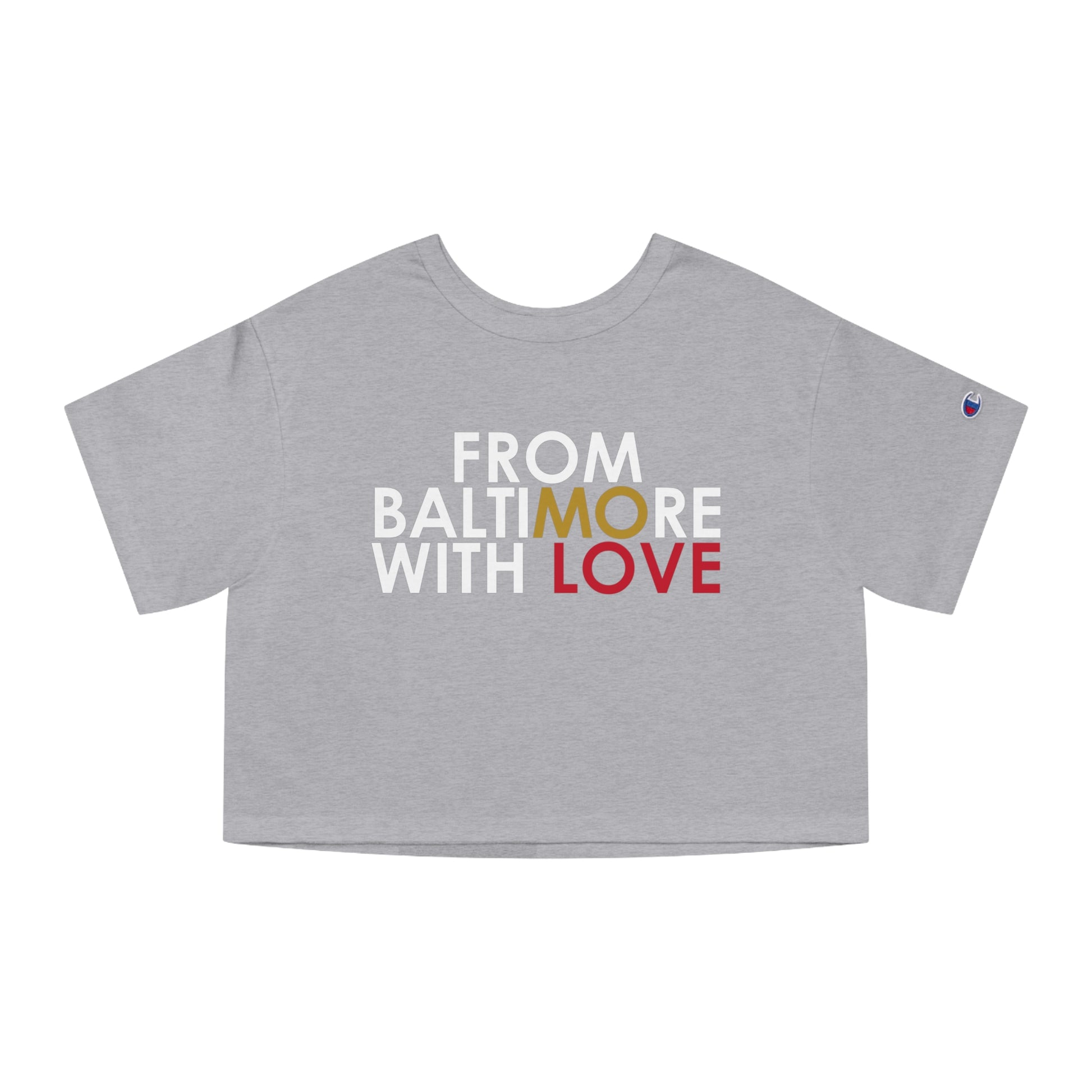 Grey Ravens cropped T-shirt by Printify featuring a relaxed fit and stylish design, perfect for casual wear.