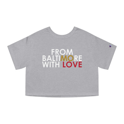 Grey Ravens cropped T-shirt by Printify featuring a relaxed fit and stylish design, perfect for casual wear.