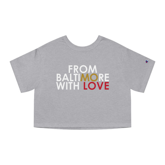 Grey Ravens cropped T-shirt by Printify featuring a relaxed fit and stylish design, perfect for casual wear.